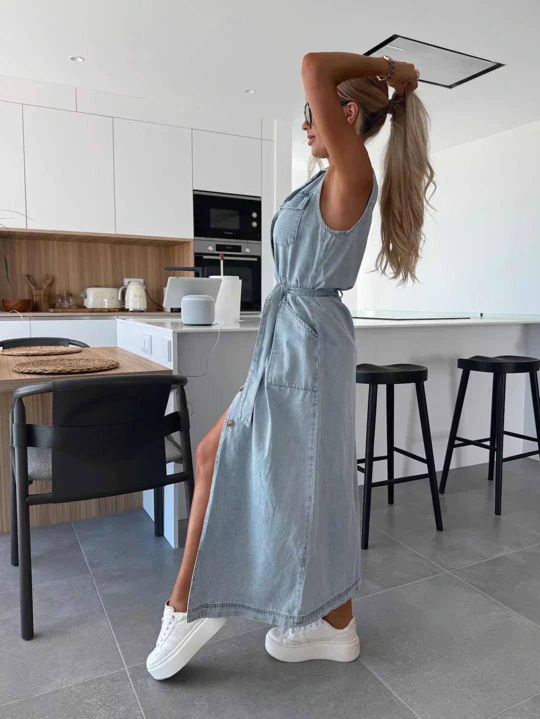 Isabelle | Vestido Maxi de Denim