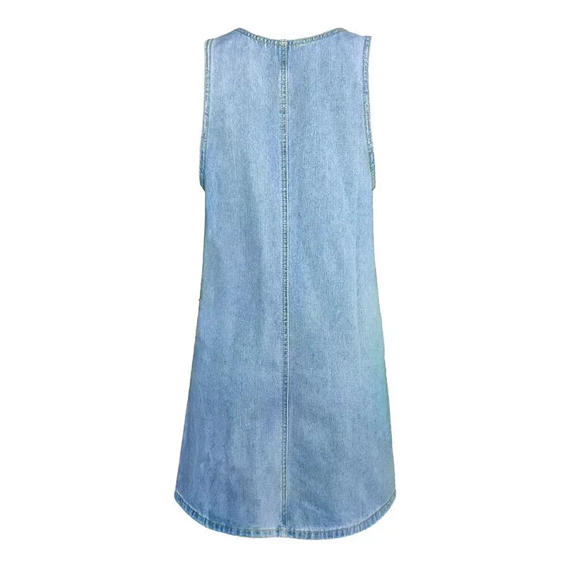 Adriana | Vestido de Verano de Denim Práctico y Ligero
