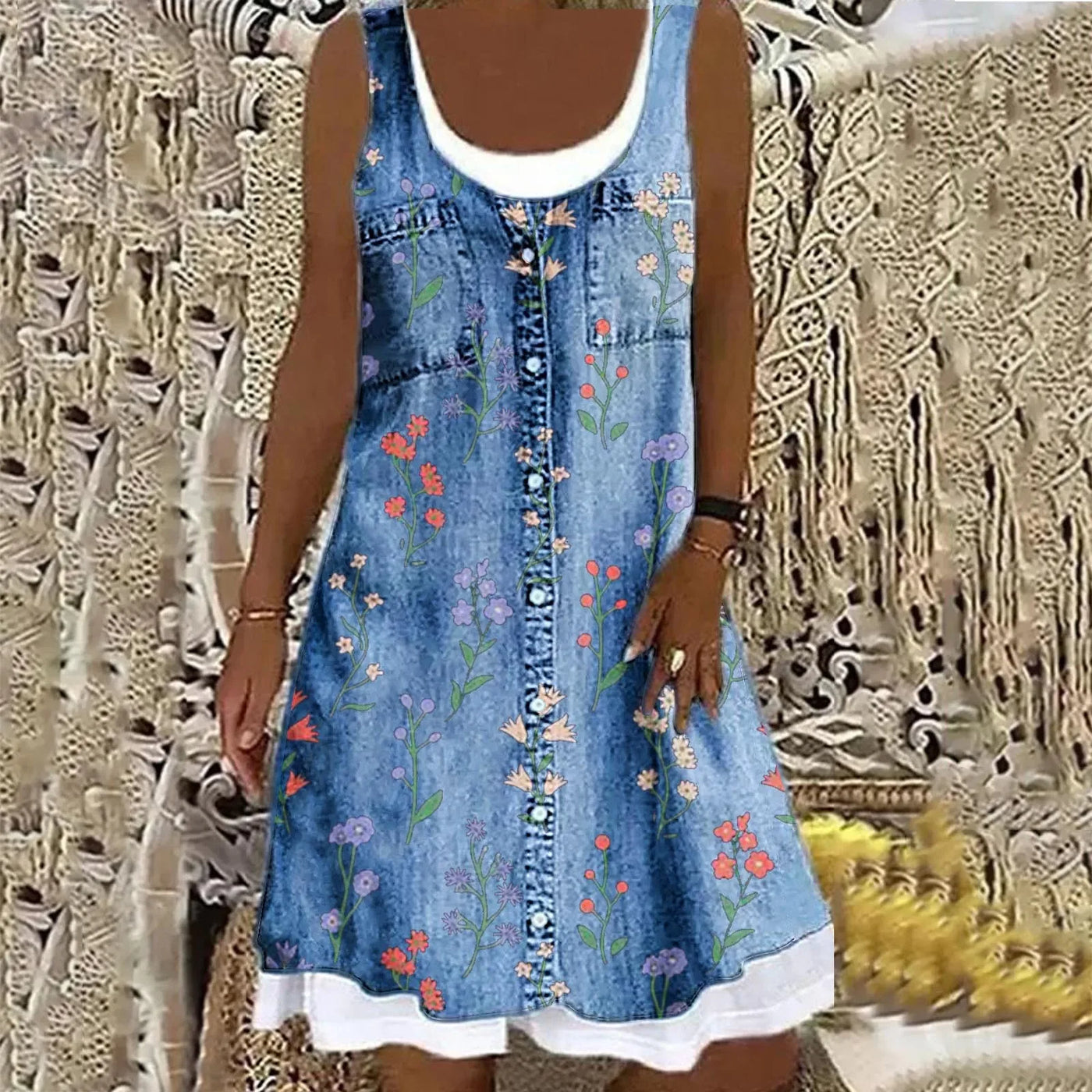 Claudia | Vestido de mezclilla suave y elegante