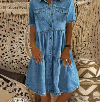 Alba | Vestido de Denim Boho