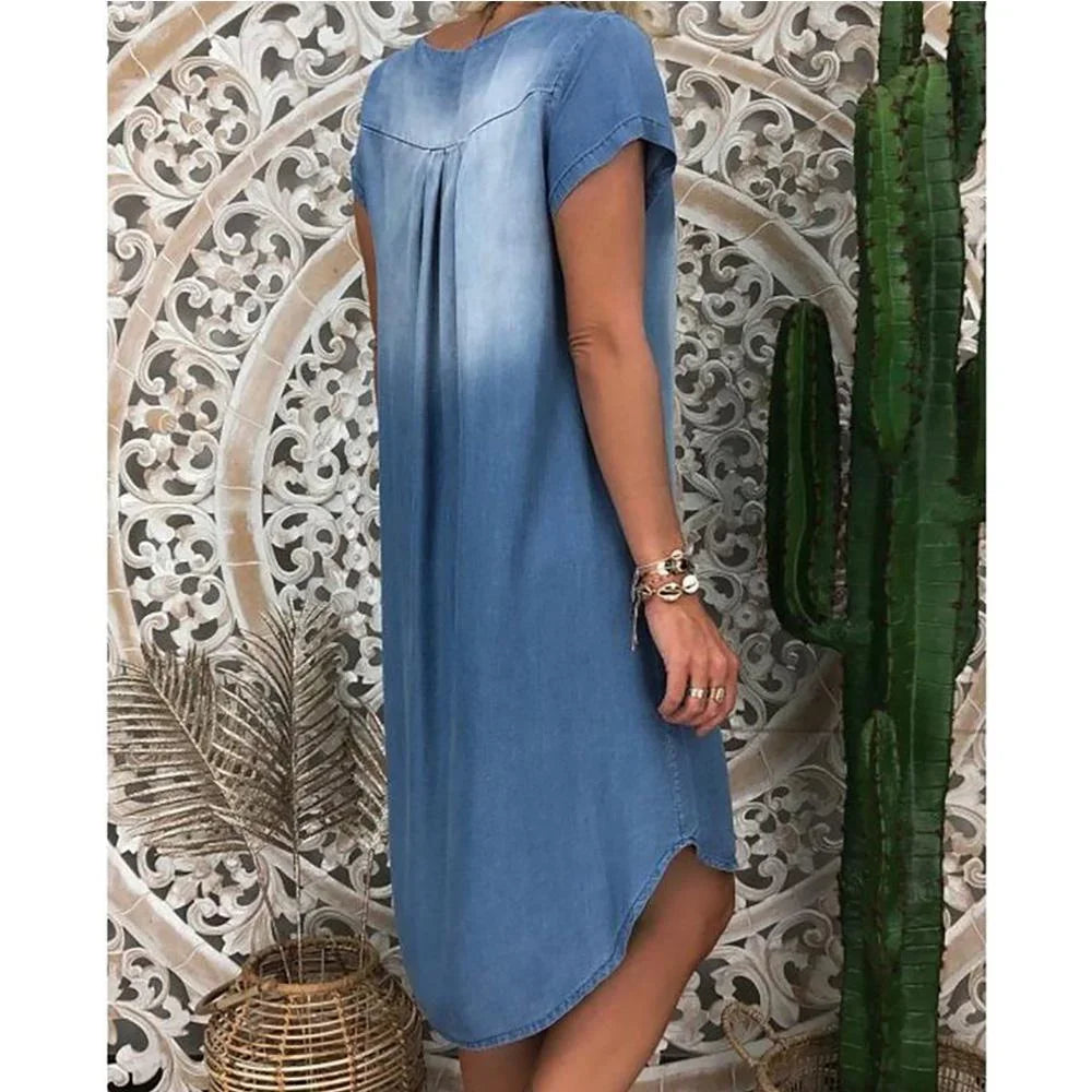 Camila | Vestido de Verano de Denim Relajado